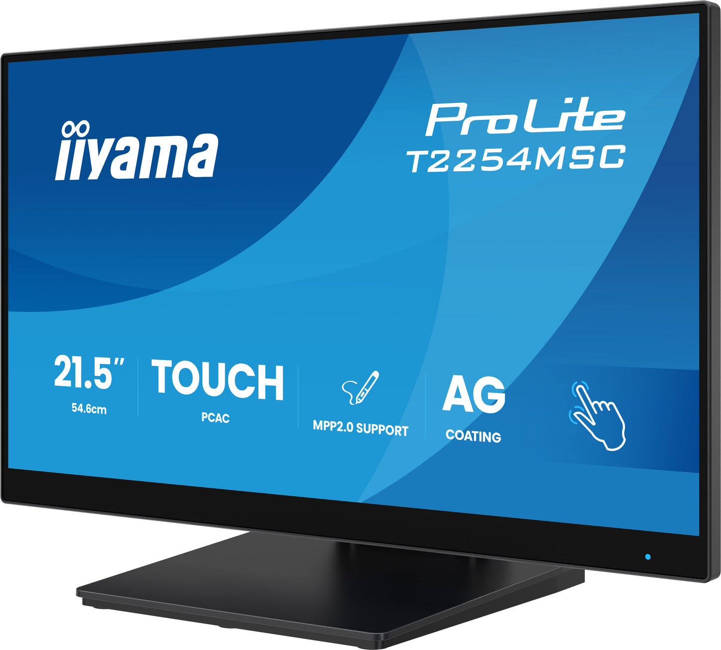 Iiyama ProLite T2254MSC-B2AG - LED monitor 22 inch 21.5 inch viewable touchscreen 1920 x 1080 Full HD 1080p 100 Hz IPS 300 cd m2