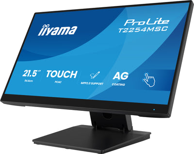 Iiyama ProLite T2254MSC-B2AG - LED monitor 22 inch 21.5 inch viewable touchscreen 1920 x 1080 Full HD 1080p 100 Hz IPS 300 cd m2