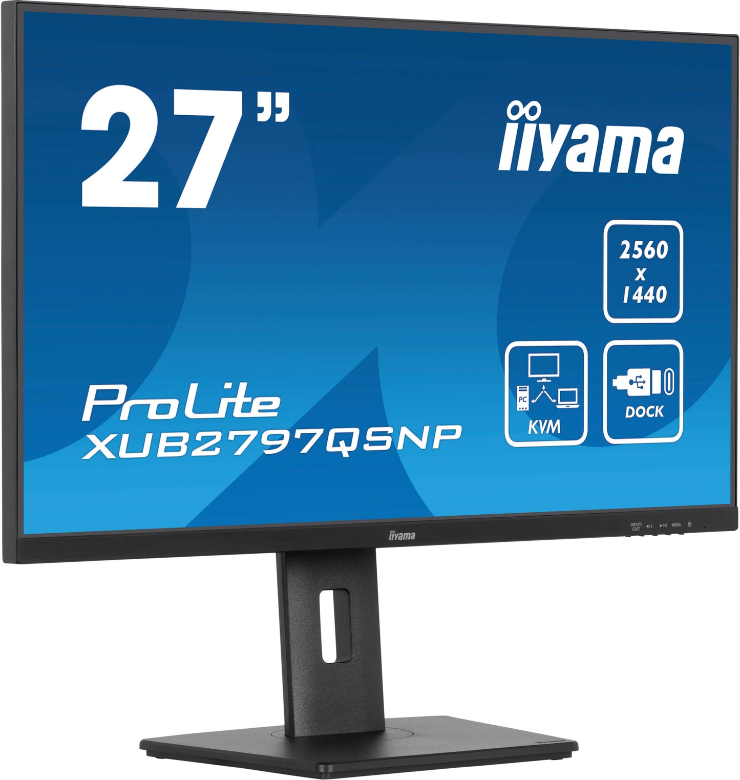 IIYAMA Prolite XUB2797QSNP-B1 Business Monitor - 68.5 cm (27''), WQHD (2560x1440), IPS LED, 100Hz, 300 cd/m²