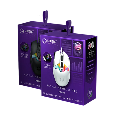 LORGAR MSP80, 8000 Hz Gaming Mouse Pro, Black