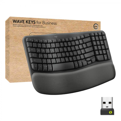 LOGITECH Wave Bluetooth ergonomic keyboard - GRAPHITE - US INT'L - B2B
