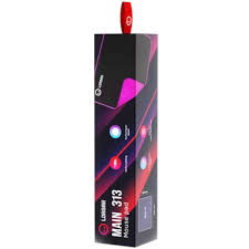 Lorgar Main 313, Gaming mouse pad, High-speed surface, Purple anti-slip rubber base, size: 360mm x 300mm x 3mm, weight 0.195kg