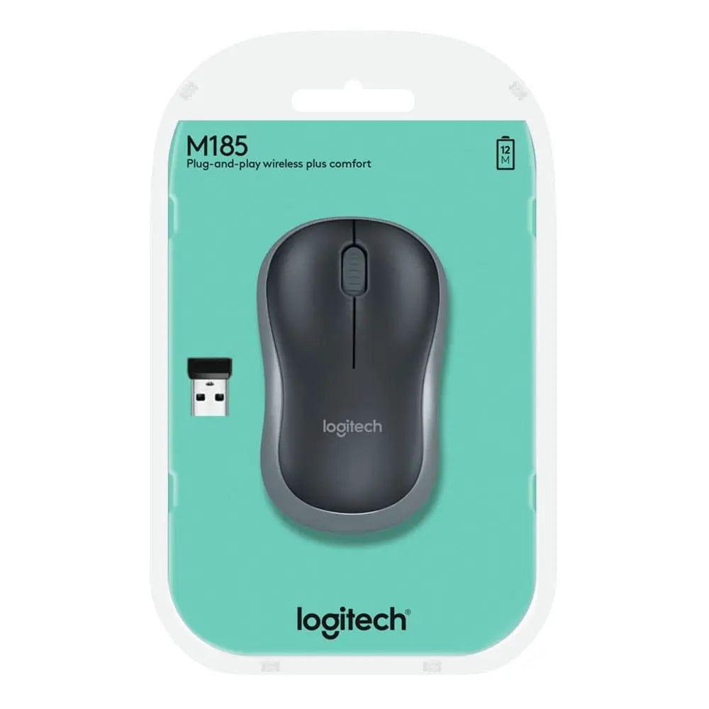 LOGITECH M185 Wireless Mouse - SWIFT GREY - EWR2