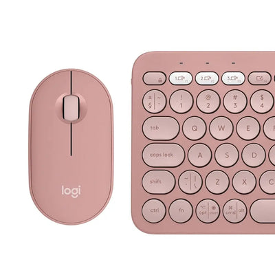LOGITECH Pebble 2 Bluetooth Keyboard Combo - TONAL ROSE - US INT'L