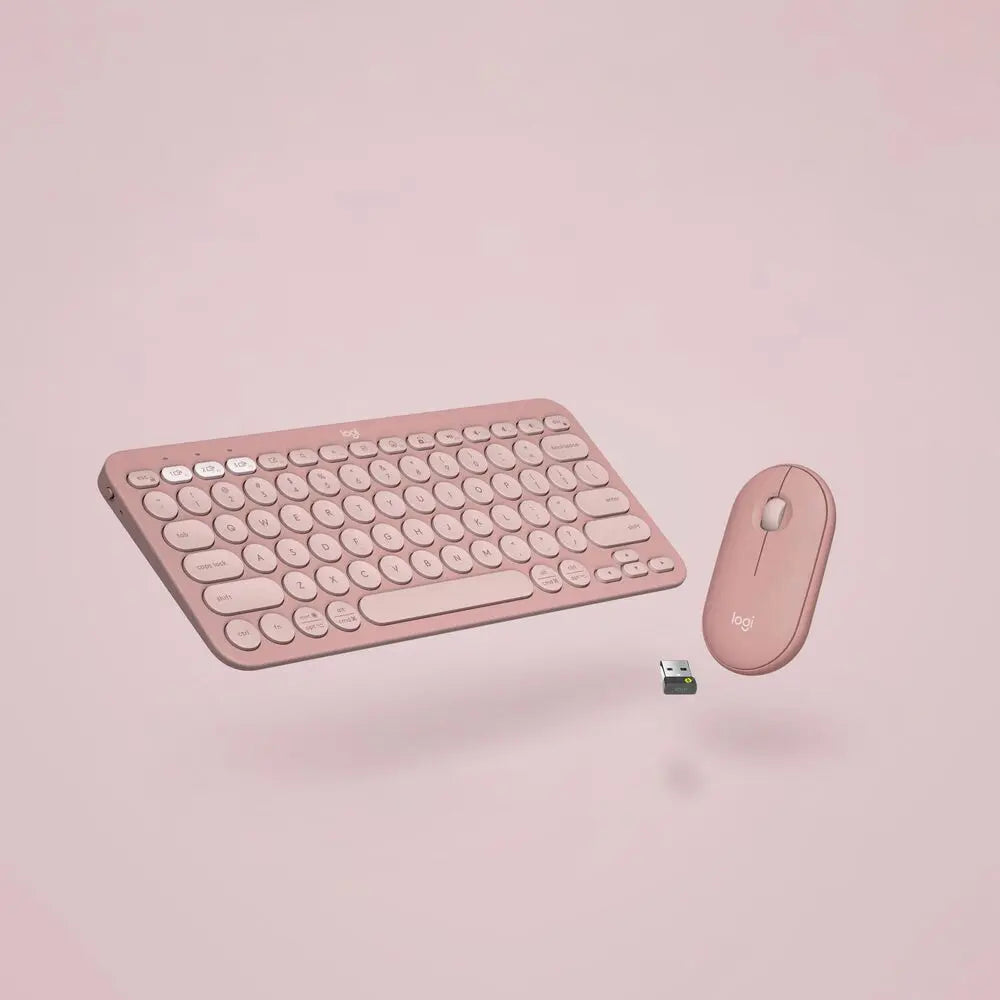 LOGITECH Pebble 2 Bluetooth Keyboard Combo - TONAL ROSE - US INT'L