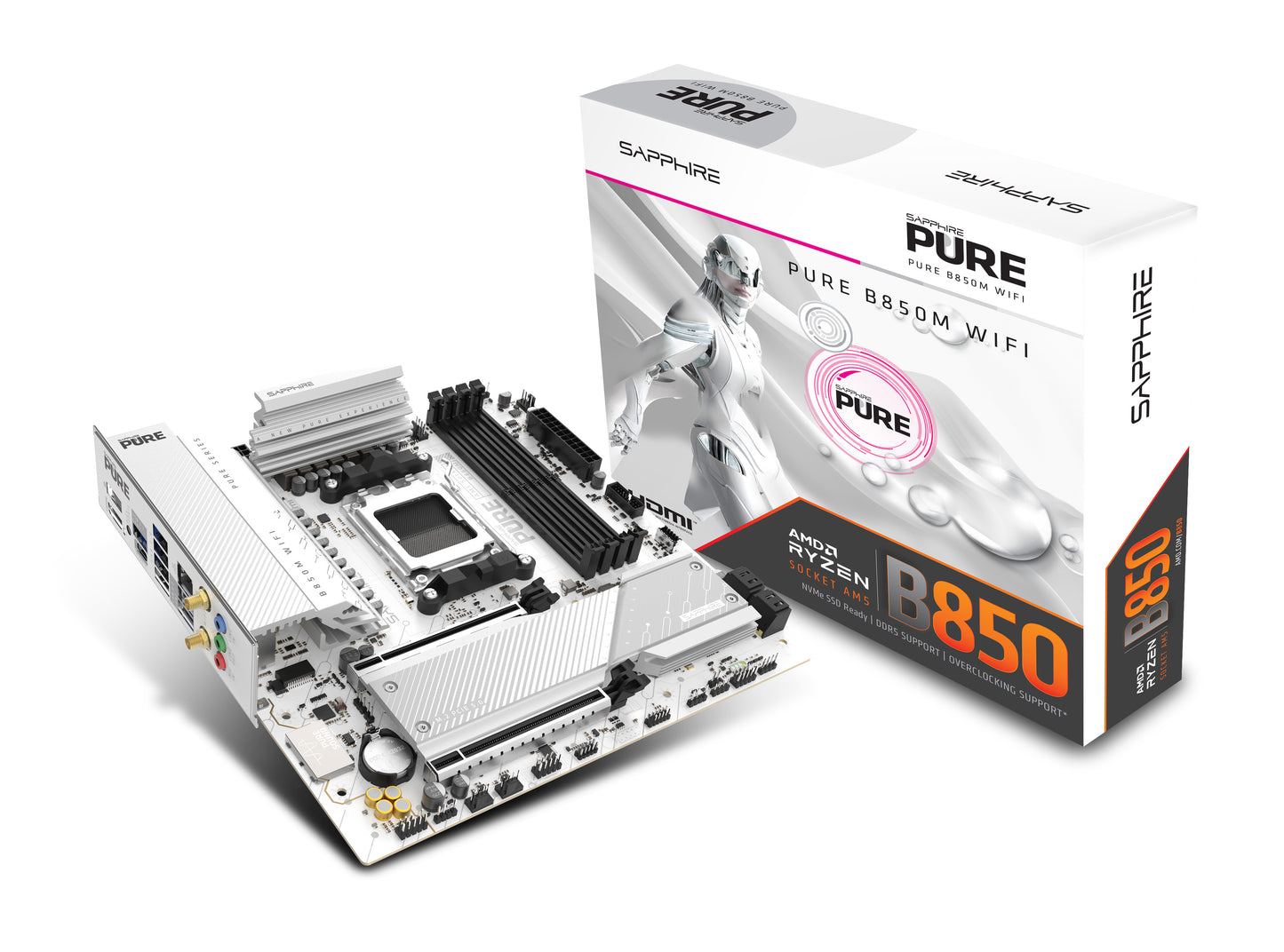 SAPPHIRE AMD B850M AM5 PURE Ryzen R9/R7/R5